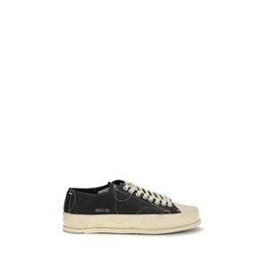Premiata Black Calf Leather Bos Taurus Low Top Men's Sneakers